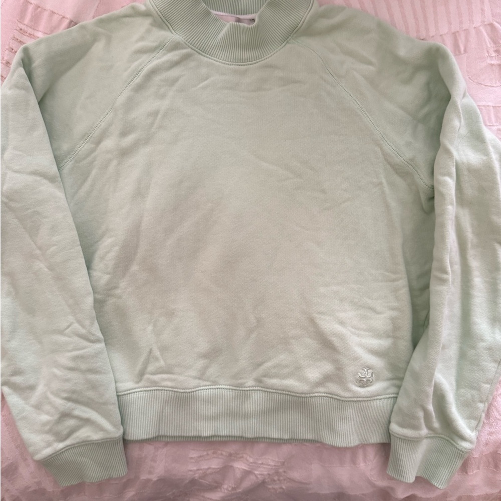 Tory Burch Mint Green Crew Sweatshirt